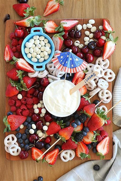 Red White And Blue Fruit Platter By Delightful Mom Food Simple