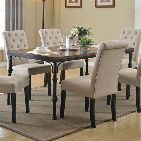 Acme britney dining table, white marble & walnutthe britney transitional dining collection will blend when you buy acme furniture acme furniture dining table 17058 or any kitchen & dining. Acme Furniture Vriel Dining Table | from hayneedle.com ...
