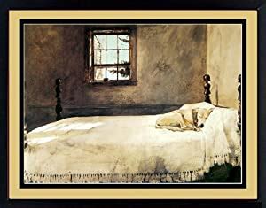 Master bedroom framed overall size: Amazon.com: Master Bedroom By Andrew Wyeth Dog Sleeping ...