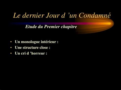 Ppt Le Dernier Jour D Un Condamn Powerpoint Presentation Free