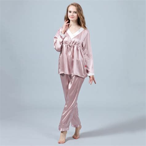 V Neck Pure Mulberry Silk Pajama Set For Women
