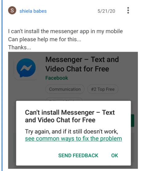Choose download locations for facebook app installer v54.0.12. Users Can't Install Facebook Messenger App via Google Play ...