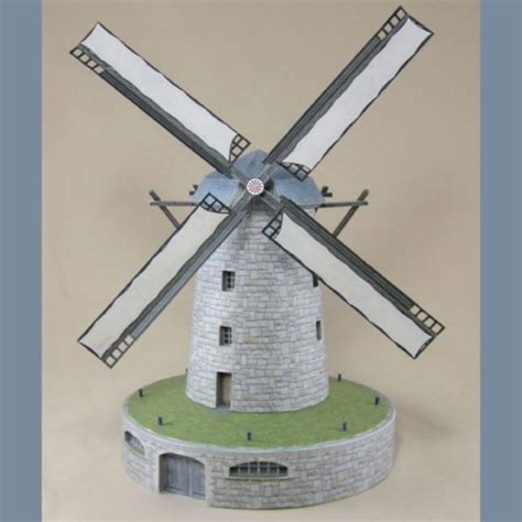 German Windmill Paper Model Tektonten Papercraft