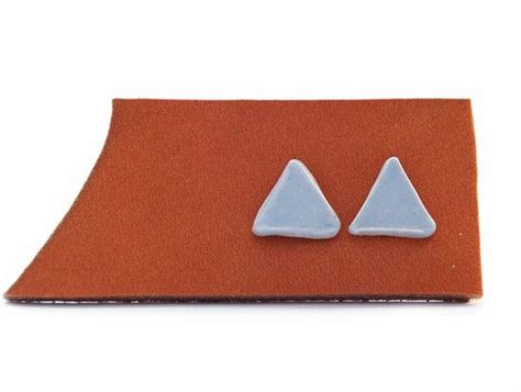 Ceramic Triangles Studs By Maple Mauve At Parallel Portland