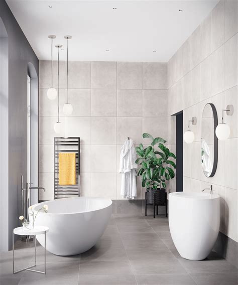A bold bathroom with a chevron floor. Bathroom Tile Ideas: From metro tiles to chevron & more in ...