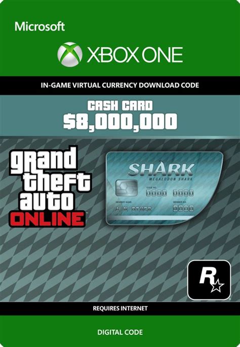 The 8 000 000$ is in the world of grand theft auto online a huge amount of money. bol.com | Grand Theft Auto V - Megalodon Shark Card $ 8.000.000 In-Game Virtual Currency - Xbox...