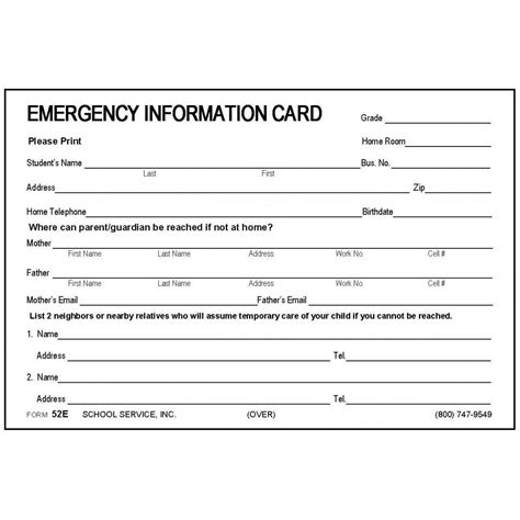 Emergency Contact Information Form Template With Regard To Emergency