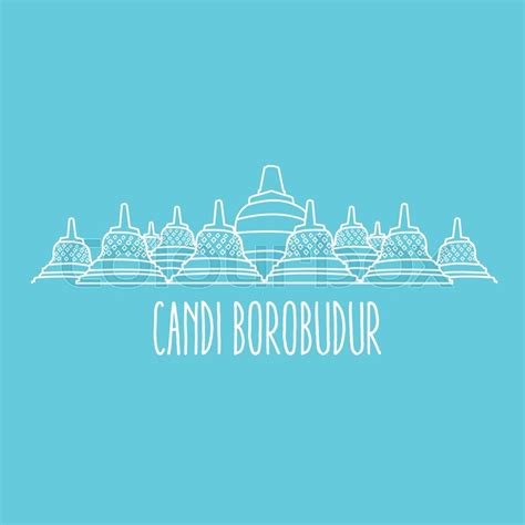 Candi borobudur di bangun pada masa penganut ajaran buddha mahayana tepatnya sekitar tahun. Stupa Candi Borobudur Vector - Teras melingkar i, 24 stupa ...