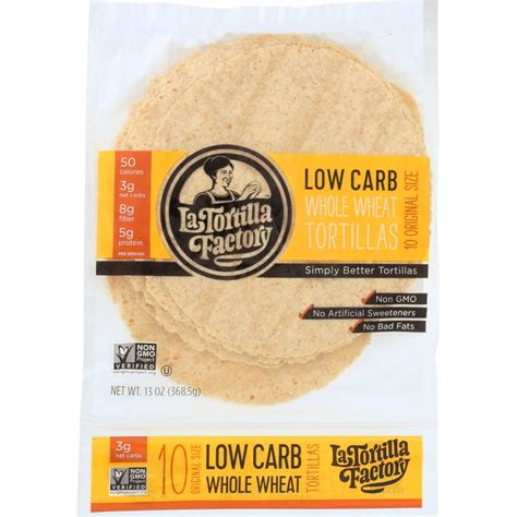 La Tortilla Factory Low Carb Whole Wheat Tortillas 13 Oz 10 Ct