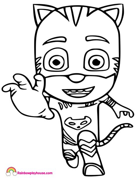 Cat Boy Pj Masks Coloring Pages Coloring Pages