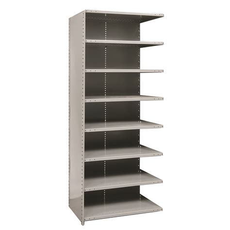 Hang the track, then snap on standards, brackets, shelving and accessories. Closed Shelving Add-on Unit, Medium Duty, 8 Shelf ...