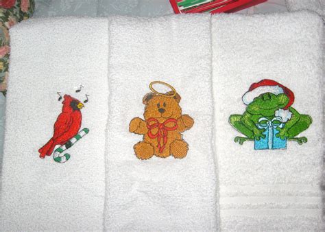 Embroidery Hand Towelschristmas Hand Towels Napkins Embroidery