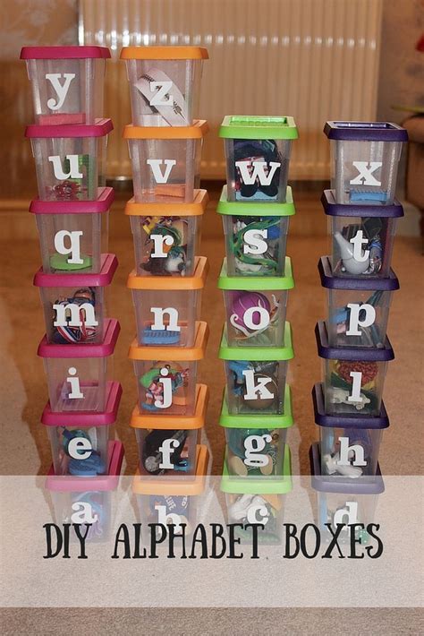 An alphabet song is any of various songs used to teach children an alphabet. DIY Alphabet Boxes | Diy preschool, Alphabet, Alphabet ...