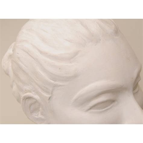 Plaster Of Paris Italian Head Bust On Black Wood Base Sculpture 1960s Chairish