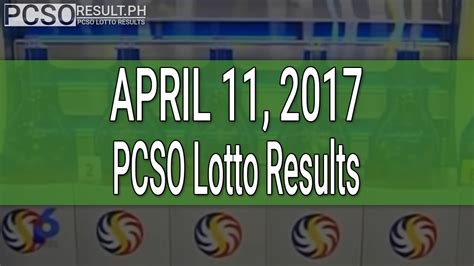The 6/49 lotto result history as well as the super lotto summary for the the year 2021 and 2020 are available at this website for everyone's consumption. PCSO Lotto Results April 11, 2017 (6/58, 6/49, 6/42, 6D ...