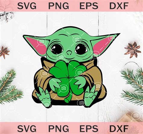 Baby Yoda SVG, Baby Yoda Patrick's Day SVG, Happy St.Patrick's Day SVG