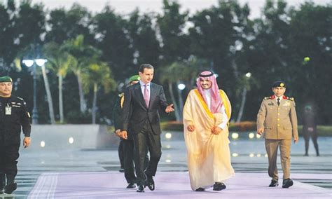 Assad Arrives In Saudi Arabia On First Visit Since War Newspaper Dawncom