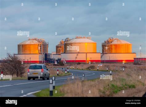 The National Grid Liquid Natural Gas Tanks At National Grid Terminal At