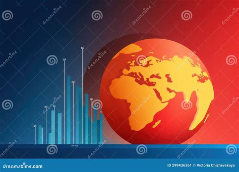 World Finance Financial Background Earth Business Concept Chart Graph