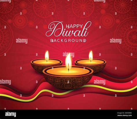 Beautiful Happy Diwali Decorative Background Vector Stock Vector Image