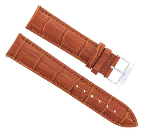 Ewatchparts 18mm Leather Watch Strap Band For Jaeger Lecoultre Tan