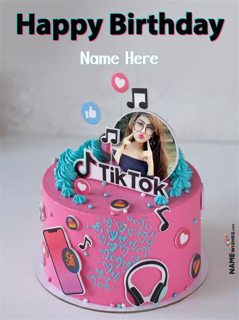 Available in either white or black, your guests are sure to create some. Tik Tok Birthday Cake With Name and Photo For Friends