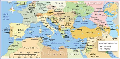 We see that the mediterranean is the crossroads of three continents. Political Map of the Mediterranean Region - Nations Online ...