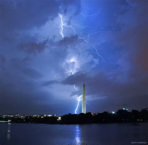 Lightning Strikes Outside Of An Approaching Thunderstorm June 25 2014