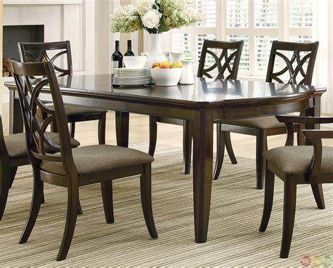 Meredith Contemporary 7 Piece Dining Room Table and Chairs Set Espresso