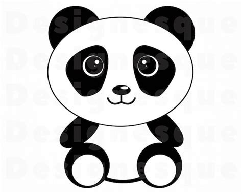 Panda Svg Cute Panda Svg Cartoon Panda Svg Panda Clipart Etsy India