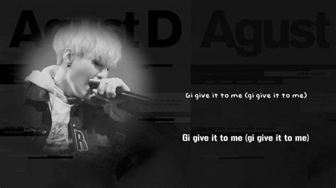 Give it to me album version (explicit) — timbaland feat. BTS Suga (AGUST D) - Give It To Me [Lyrics Han|Rom|Eng ...