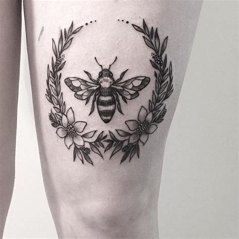 190 Bee Autiful Honey Bee Tattoo Designs With Meanings Ideas And