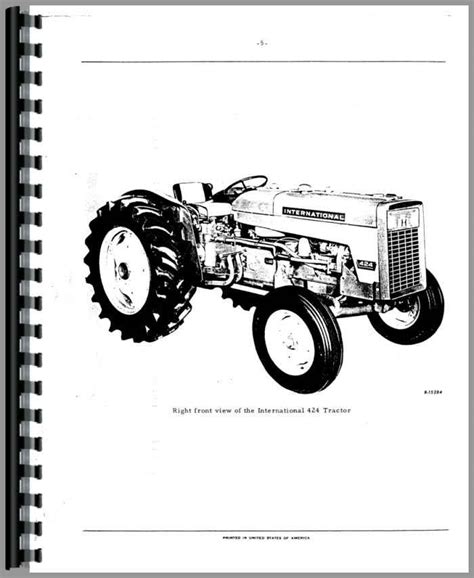 International Harvester 2424 Industrial Tractor Parts Manual