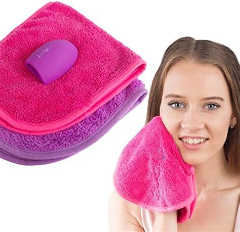 Vidi Luxury Reusable Make Up Remover Cloth 2 Pack And Makeup Brush Cleaner Microfibre Face