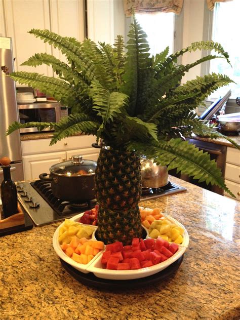 Cool Idea Fruit Party Fruit Display Luau Birthday Party
