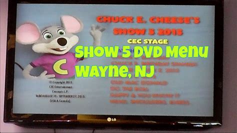 Chuck E Cheeses Show 5 Cec Stage Dvd Menu Wayne Nj August 2015 Youtube