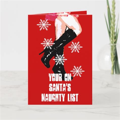 Your On Santas Naughty List Holiday Card Uk