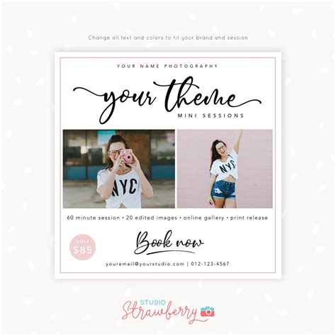 ‘your Theme Lettering Mini Sessions Template Strawberry Kit