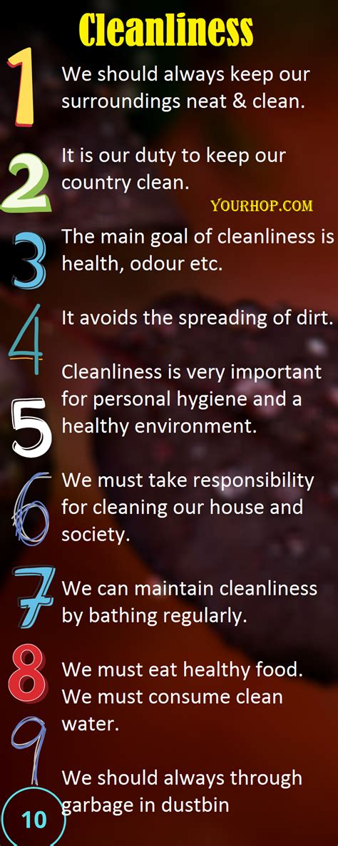 Short 10 Lines Essay On Cleanliness For Kids Your Hop