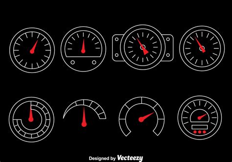 Tachometer Vector Set Download Free Vector Art Stock Graphics And Images