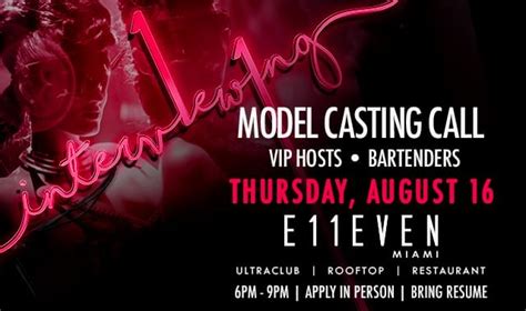 Model Casting Call Tickets At E11even Miami In Miami By 11 Miami Tixr