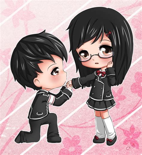 Chibi Couple By Cupkik On Deviantart Anime Chibi Chibi Couple Cute Anime Chibi