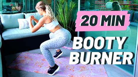 Follow Along Workout Booty Burnout Get A Butt At Home No Equipment Youtube
