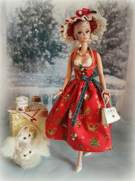 dirndl de noël for silkstone barbie fashion royalty etsy barbie