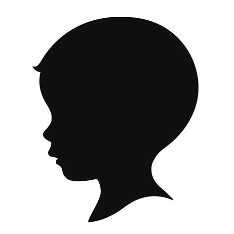 Child Head Silhouettes Illustrations Royalty Free Vector Graphics