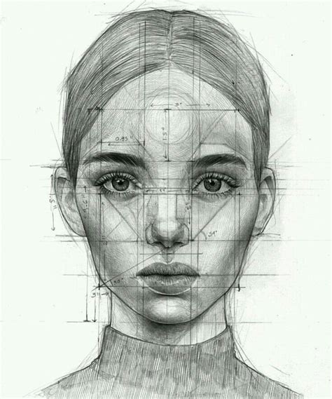 A Drawing Of A Womans Face With Lines On The Side And An Image Of A