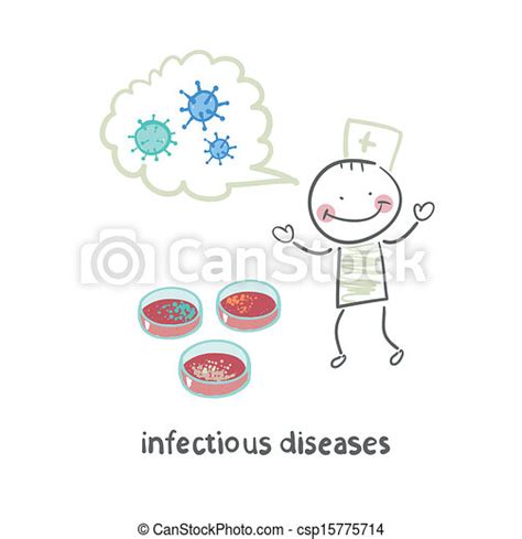 Vector Clip Art Of Infectious Diseases Suggests Infection Near The Test