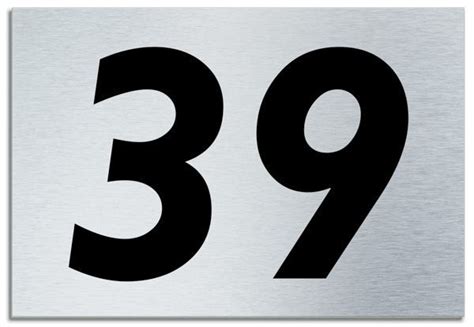 Check spelling or type a new query. Number 39 Contemporary House Plaque Brusher Aluminium ...