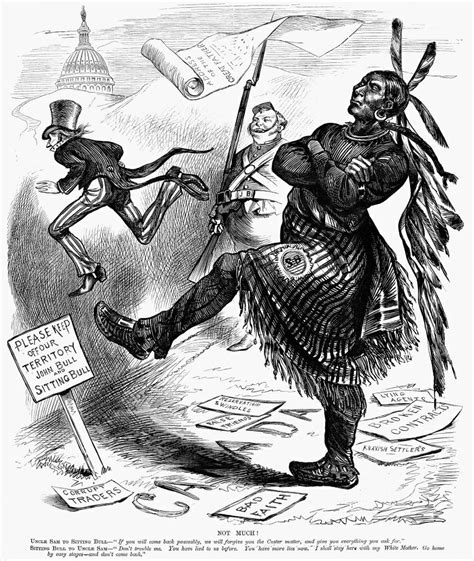 Posterazzi Cartoon Sitting Bull Namerican Newspaper Cartoon 1877 On