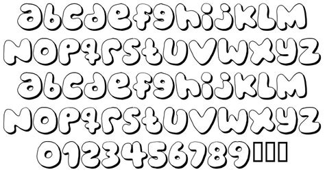 Free Bubble Letter Fonts For Bubbly Designs Graphic Pie
